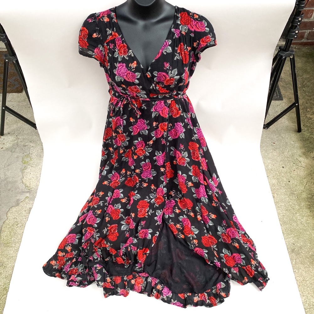 Patrons Of Peace Split Faux Wrap Maxi Dress